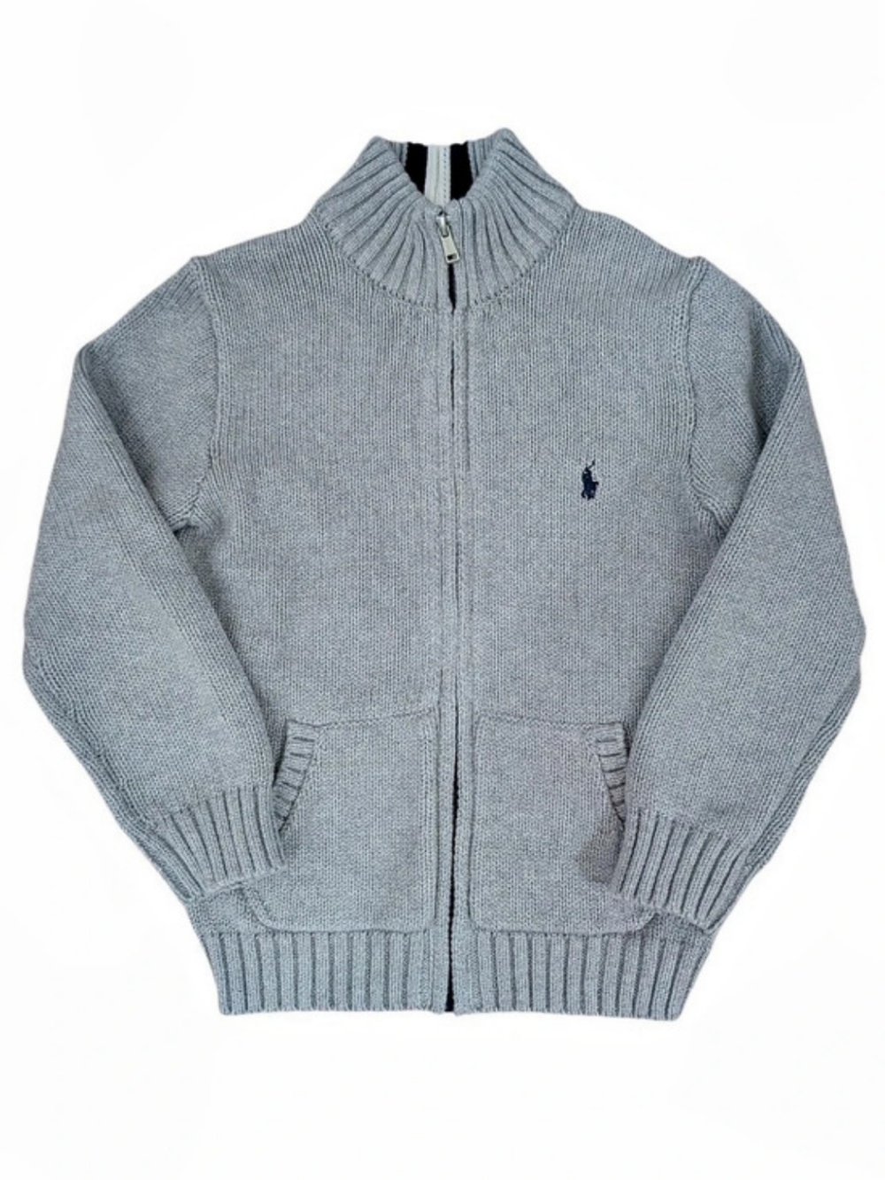 Polo Ralph Lauren Full-Zip Mockneck Cardigan Men's Gray 5T